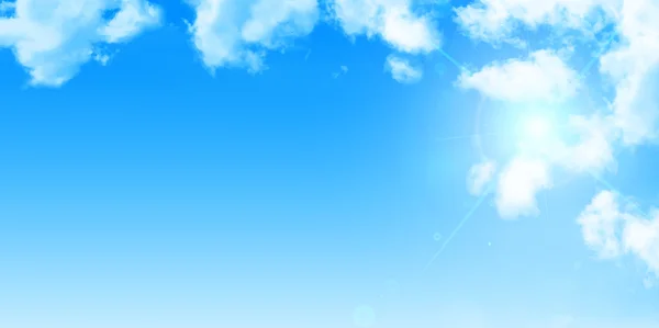 พื้นหลังภูมิทัศน์เมฆท้องฟ้า — ภาพเวกเตอร์สต็อก
