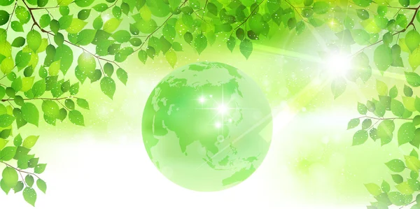背景新鲜绿色地球背景 — 图库矢量图片
