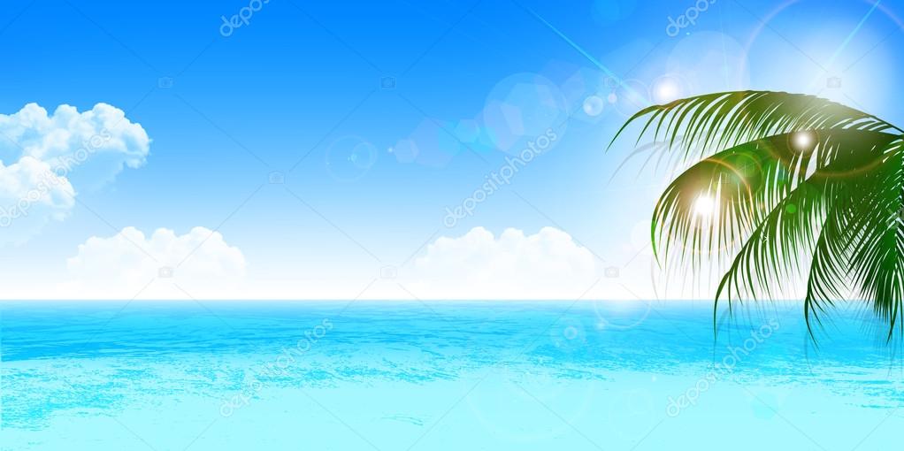 Sea summer landscape background