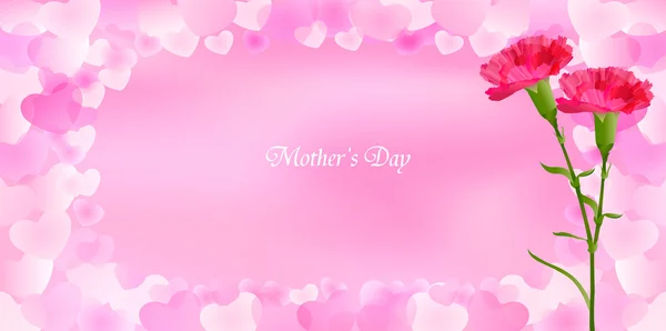 Mother's Day szegfű virág háttér — Stock Vector