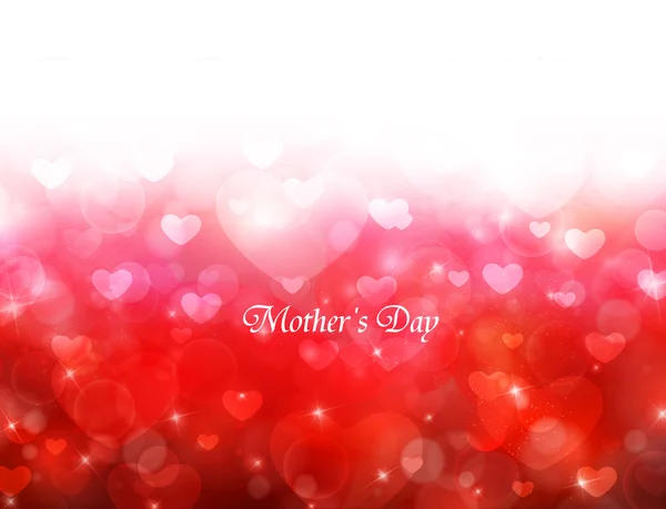 Dia das Mães Coração fundo de luz — Vetor de Stock