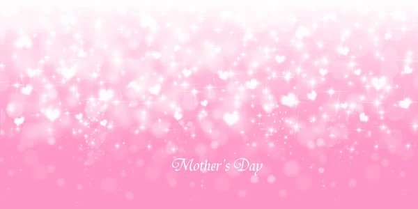 母亲节的心光背景 — 图库矢量图片