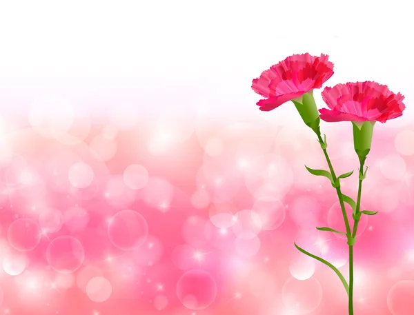 Moederdag carnation bloem achtergrond — Stockvector