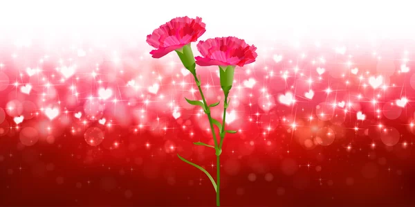 Festa della mamma garofano fiore sfondo — Vettoriale Stock