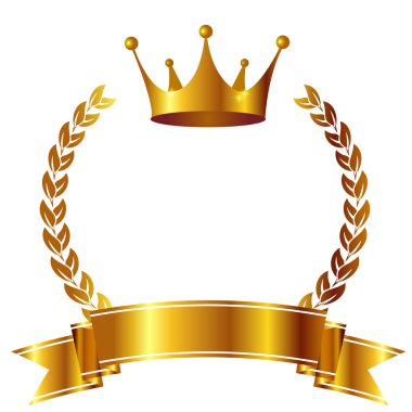 Taç Laurel kurdele simgesi