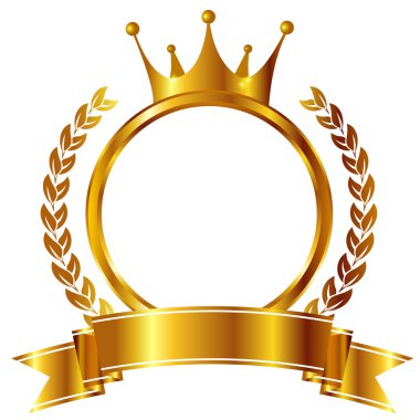 Taç Laurel kurdele simgesi