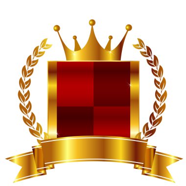 Taç Laurel kurdele simgesi