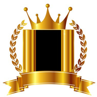 Taç Laurel kurdele simgesi