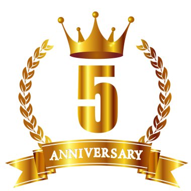 Taç yıldönümü kurdele simgesi