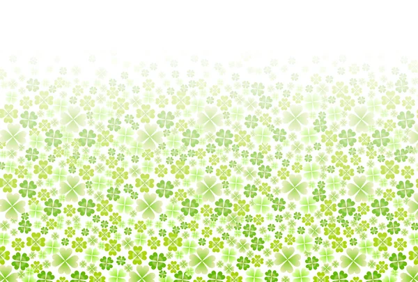 Trébol hierba fresco fondo verde — Vector de stock