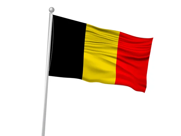 Belgien-flaggstänger flaggikonen — Stock vektor