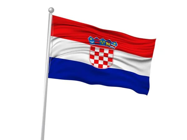 Kroatien flagga flaggikonen — Stock vektor