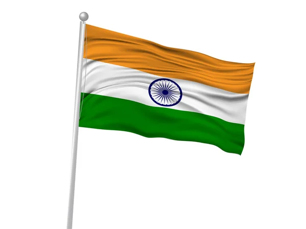 Indien-flaggstänger flaggikonen — Stock vektor