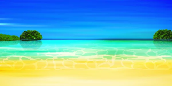 Sea summer landscape background — Stock Vector