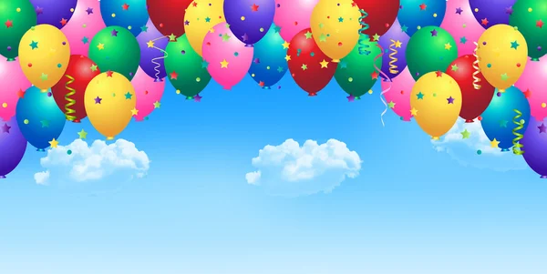 Ballon Himmel Landschaft Hintergrund — Stockvektor