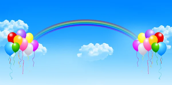 Ballon Regenbogen bunten Hintergrund — Stockvektor