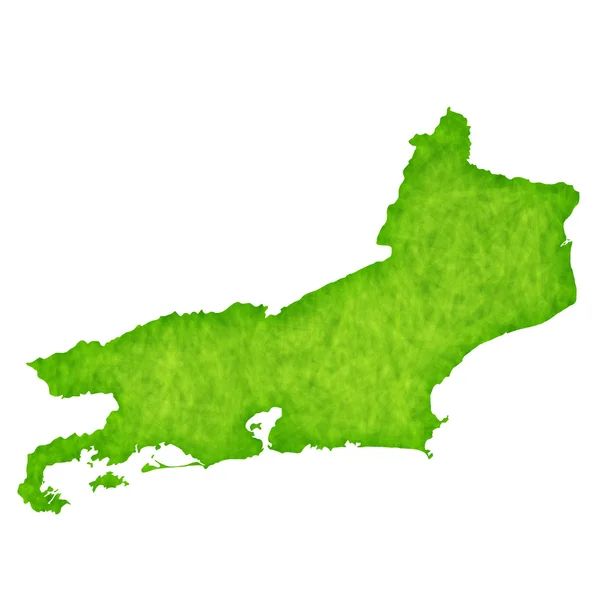 Rio de Janeiro karta gröna ikonen — Stock vektor