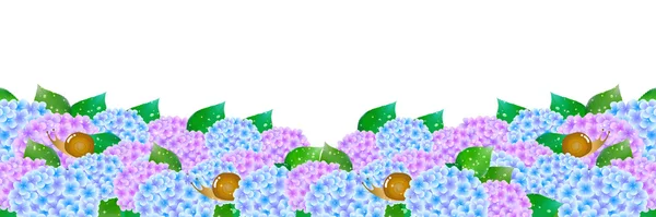 Hortensia estación lluviosa paisaje fondo — Vector de stock