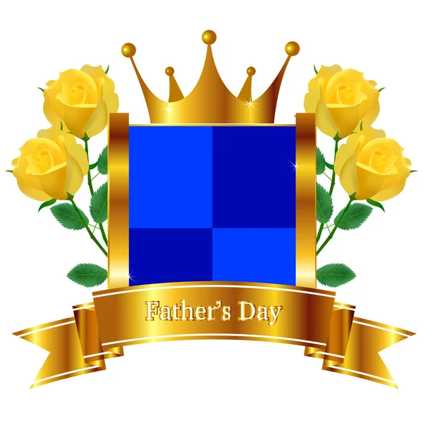 Father's Day rose crown icon — Stock Vector