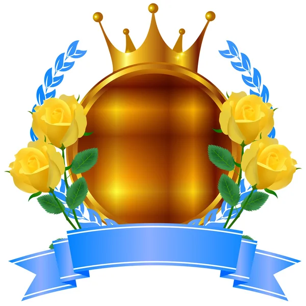 父亲节玫瑰皇冠图标 — 图库矢量图片