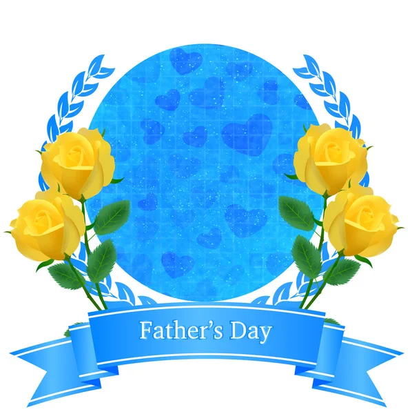 Father's Day rose frame icon — Stock Vector