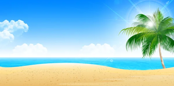 Sea summer landscape background — Stock Vector