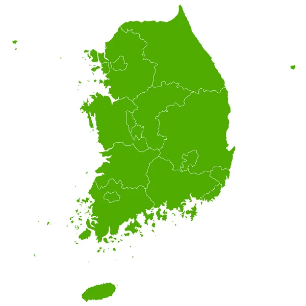 Jižní Korea mapa země ikona — Stockový vektor