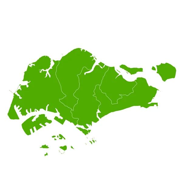 Singapur mapa país icono — Vector de stock