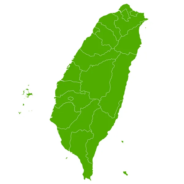 Taiwan carte Icône du pays — Image vectorielle