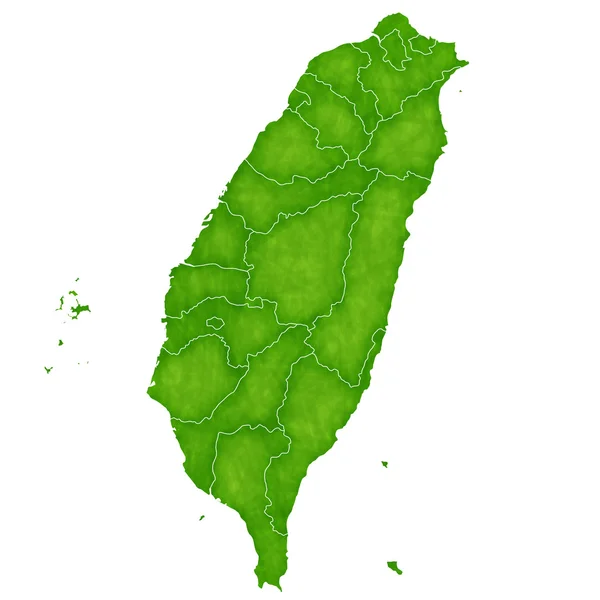 Taiwan mapa Ícone do país —  Vetores de Stock