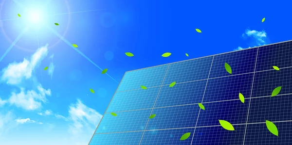 太阳能新鲜绿色的天空背景 — 图库矢量图片