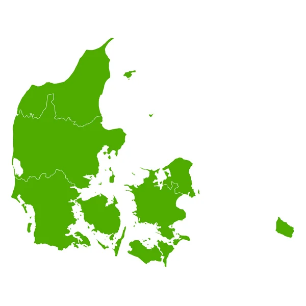 デンマーク地図国のアイコン — ストックベクタ