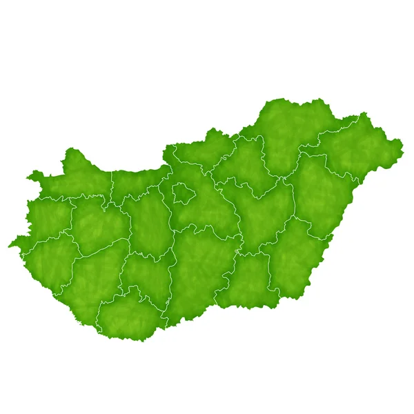 Ungheria mappa Paese icona — Vettoriale Stock