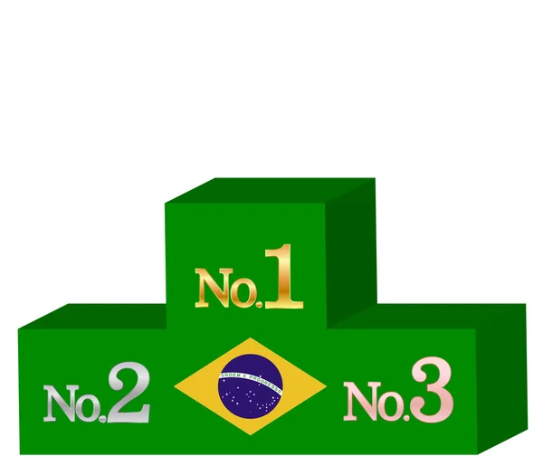 Brasilien nationella flaggikonen pallen — Stock vektor