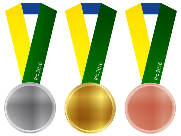 ブラジル メダル オリンピック アイコン — ストックベクタ