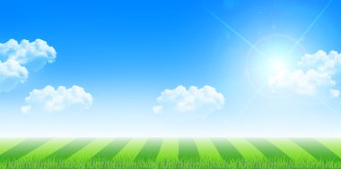 Gökyüzü yaz manzara arka plan