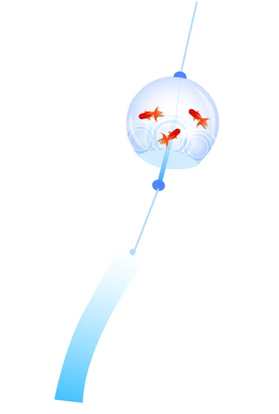 Goldfish summer fish icon — Stock Vector