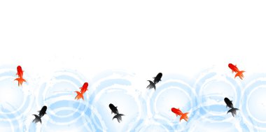 Japon balığı yaz manzara arka plan