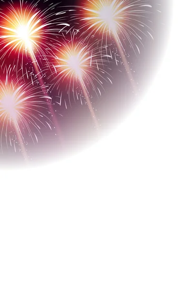 Fireworks sommar sommar hälsning bakgrund — Stock vektor