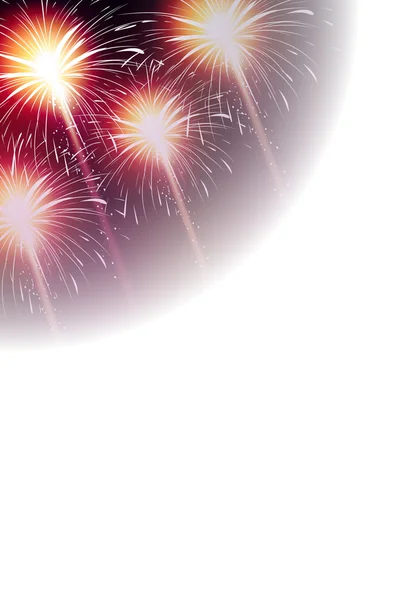 Feux d'artifice été été accueil fond — Image vectorielle