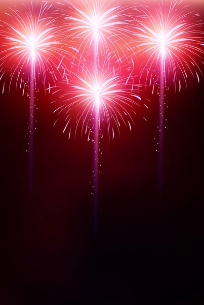 Fuegos artificiales verano saludo fondo de verano — Vector de stock