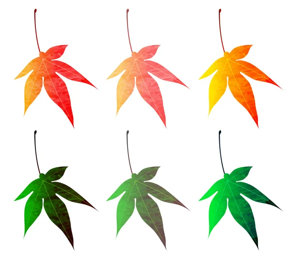 Feuilles d'automne érable icône d'automne — Image vectorielle