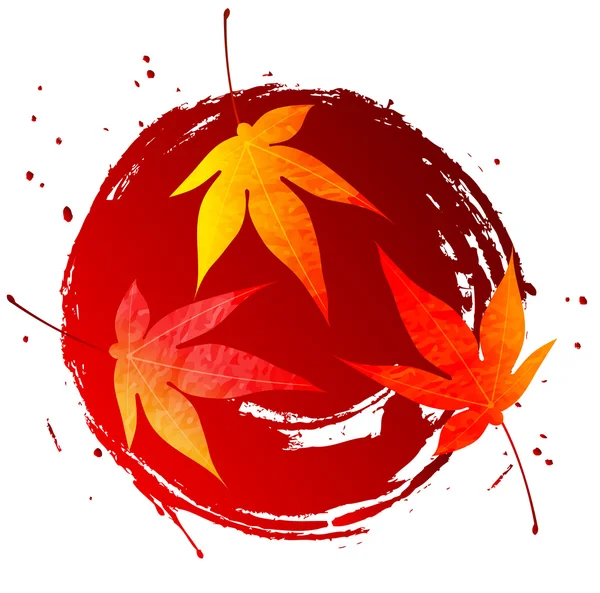 Herfst bladeren esdoorn herfst pictogram — Stockvector