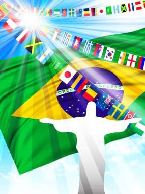 Rio de Janeiro Brezilya gökyüzü arka plan