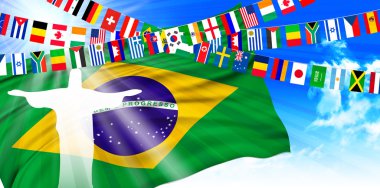 Rio de Janeiro Brezilya gökyüzü arka plan