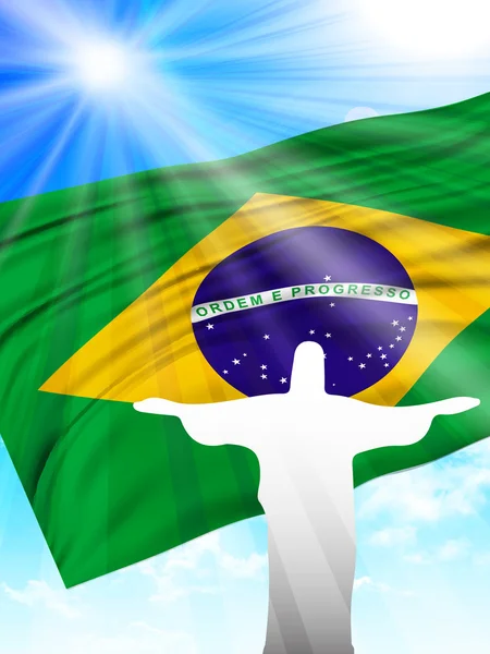 Rio de Janeiro Brésil fond du ciel — Image vectorielle