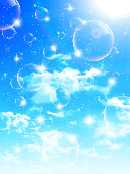 天上的云风景背景 — 图库矢量图片