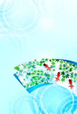 Japon balığı yaz yaz tebrik arka plan