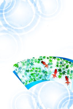 Japon balığı yaz yaz tebrik arka plan