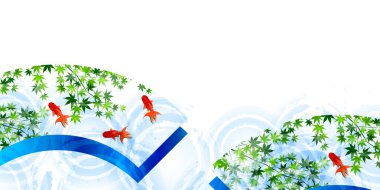 Japon balığı yaz yaz tebrik arka plan